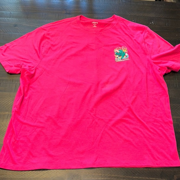 Crown & Ivy cabana beach party pink short sleeve tshirt men 2XL - Picture 2 of 4